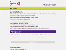Tablet Screenshot of afvalkalender.cyclusnv.nl